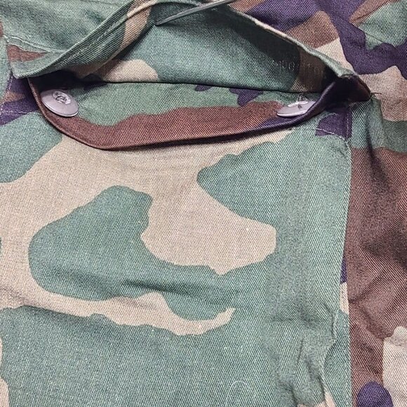 Military Coat DLA100-83-C-0408 Camouflage Combat Woodland Pattern Size L Long - Picture 10 of 14